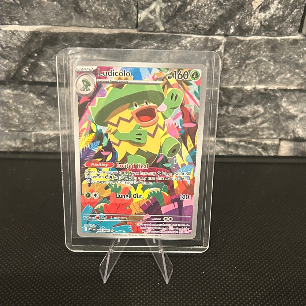 Pokemon Ludicolo 095/094 Illustration Rare Holo Card from Phantasmal Flames 🔥set